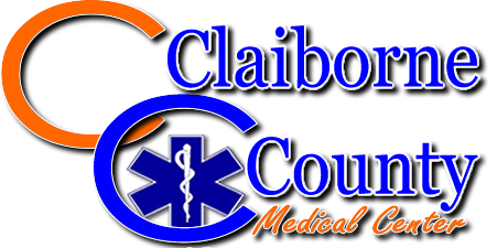 Picture of a blank background with texts that says:
Claiborne County Medical Center
