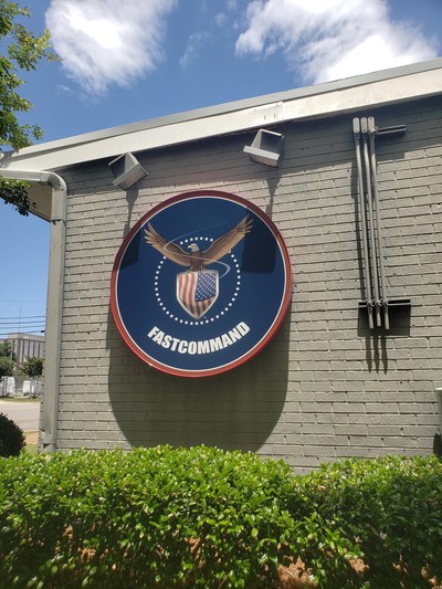 FastCommand logo presented on the corporate office building located in Tuscaloosa, AL.